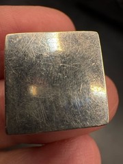 Vintage Sterling Silver Square Monogram Initial Pendant Estate 925