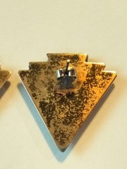 Vintage Sterling Silver Taxaco Mexico Brutalist Malachite Lapis Lazuli Earrings