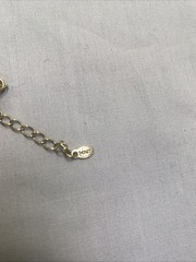 VTG Monet Filigree Rhinestone Oval Scent Locket Gold Tone Beaded Necklace 16-18″