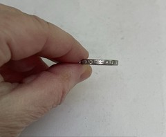 Art Deco Platinum .70 CTW Diamond Eternity Band Ring Size 7