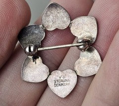 Denmark Sterling Brooch Enamel Heart Pins VB Sky Blue Guilloche – Volmer Bahner