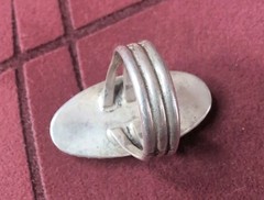 Vintage Elongated Jasper Sterling Silver 925 Ring Size 8