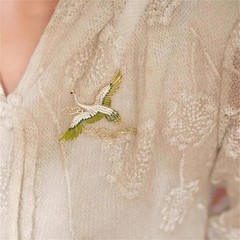 Exquisite Crane Brooch Retro Elegant Pin Brooches Party Decoration Versatile