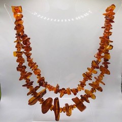 Vintage Authentic Genuine Nugget Amber Beads Necklace 33 in 83 g