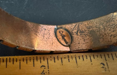 Renoir copper Bracelet bangle – 17mm wide – good – some wear