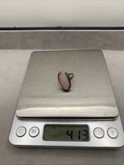 Vintage Avon Sterling Silver Pink Mother of Pearl Oval Ring Size 6.25