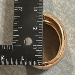 Vintage Bracelet Hammered Metal Copper Rose Gold Wide Hinged Boho Bangle