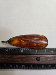 Vintage Brown Natural Amber Pendant from Latvia