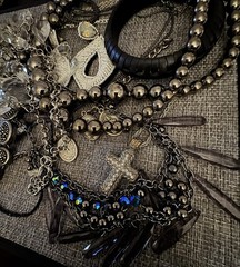 Vintage Jewelry Large Collection Silver Bracelets Earrings Necklaces Rings 21 Pc