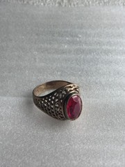 Tourmaline Rings silver 875 Russian Soviet Silver vintage USSR old