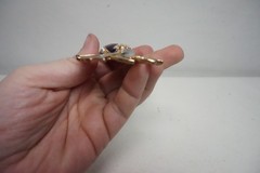 Large Vintage Figural Bird of Paradise Peacock Enamel Rhinestone 5″ Brooch Pin