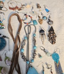 50 Pc Southwest Jewelry Turquoise Amethyst Labradorite Larimar Rhodonite Jasper