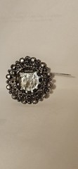 Francois (Coro) Brooch/Pendant Clear and green stones.