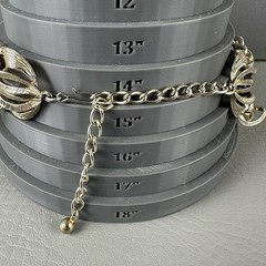 Vintage ART Arthur Pepper Necklace Gold Tone 5 Strand Chain 13-18″