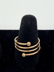 Vintage Estate Custom Jewelry Ring Lot, 8 Rings With Heart Shape Case