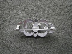 Purple Stone & Marcasite Vintage Silvertone Brooch Pendant 4.1g ~ FLAW