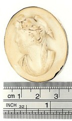 Lava Cameo Brooch Pin Sterling Silver Setting Fine Vintage Jewellery