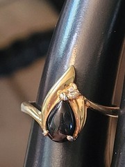 Women’s Mixed Lot 3 Gold Tone Metal & Stone Rings w/ Pearl Accents-Costume