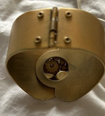 Vintage Huge Juliana? Clamper Cuff Prong Set Stones Bracelet 3” Wide Estate