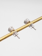 Estate $7000 1.50ct Si2 H Natural Diamond 18k White Gold Eternity Earrings