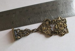 ANTIQUE VICTORIAN BRONZE ORNATE WATCH FOB SEAL PENDANT CHARM