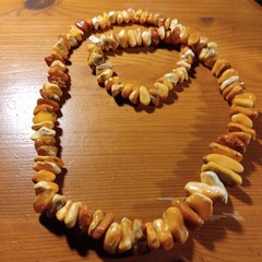 NATURAL OLD ANTIQUE BALTIC AMBER NECKLACE 60.3 gr