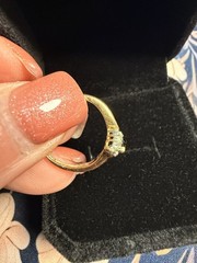 Vintage Marquise Sapphire & Diamond Cluster Ring set in 10k size 4.75 circa 1997