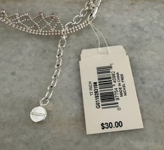 Vintage Givenchy Gold Tone Mesh Lace W/ Swarovski Crystal Choker Necklace 17.75”
