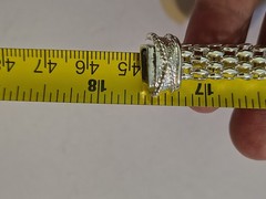 Vtg Gold Tone Mesh Choker Magnetic Necklace 17.5 Long Heavy Great For Any Event