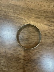 Vintage Monet Gold Tone 1/2 Inch Wide Bangle Bracelet Signed Retro