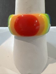 Vintage Lucite Plastic Ring Size 8.5