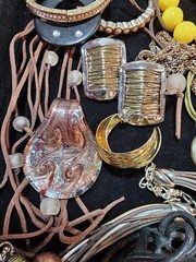Vintage To Now Gorgeous Boho Mixed Jewelry Lot As Pictured