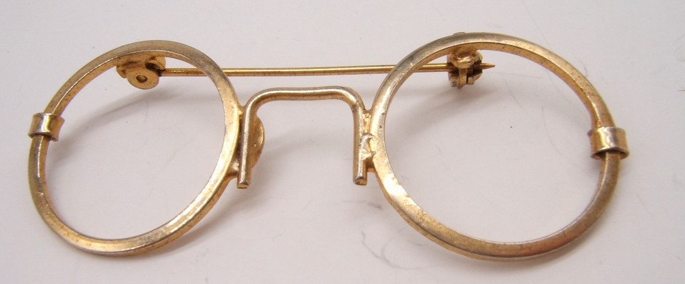 VTG DETTI GOLD TONE PIN ROUND EYEGLASSES
