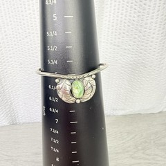 Vintage Silver Southwestern Style Green Turquoise Handmade Cuff Bracelet