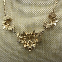 Vintage Rhinestone Necklace Pastel Fruit Salad Dainty Choker Collar 15 Inch