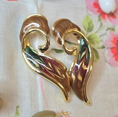 16 Pairs Vintage Earrings Lot For Pierced Ears, 1970s 1980s Costume Jewelry