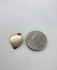 Vintage 1/20 12K Gold Filled Heart Charm Petite Love Pendant 1.04g Retro Dainty