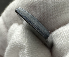 VINTAGE INTAGLIO WARRIOR ON METALLIC BLACK (HEMATITE?) LOOSE RECTANGLE N338