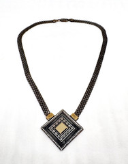 Vintage 925 Silver And Gold Necklace Delicate And Special.