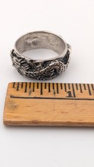 Vintage Dragon Ring Sterling Silver Chinese Asian Style Wrap Around Size 11.25