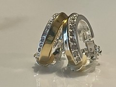 Givenchy Vintage Crystal Hoop Earrings + COA