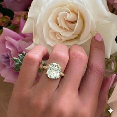 Vintage 18k Yellow Gold Engagement Ring 10.08ct Natural Euro Cut Yellow Diamond