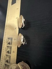 Vintage Queen Elizabeth II Coin Ear Rings & Brooch 1958 1959 Uncirculated