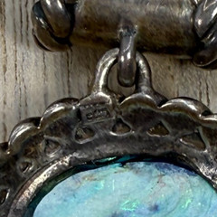 VTG Sterling Silver 925 Tested Marked Abalone Pendant 9.6 Grams Estate Find