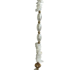 Vtg 1950-1970 Freshwater Pearl Seed Puka Shell Gold Tone Barrel Closure Necklace