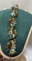 Juliana D&E Blue Aurora Borealis Rhinestone 5-Link Bracelet