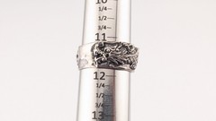 Vintage Dragon Ring Sterling Silver Chinese Asian Style Wrap Around Size 11.25