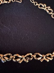 Vintage signed TRIFARI ribbon choker necklace