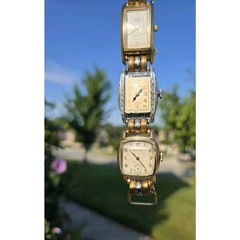 Vintage John Wind Maximal Art Watch Bracelet Multi Face Art Deco Assemblage