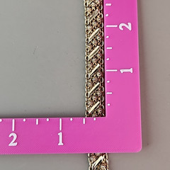 Vintage Etched Chain Bracelet Gold Tone Rosettes 6.25″